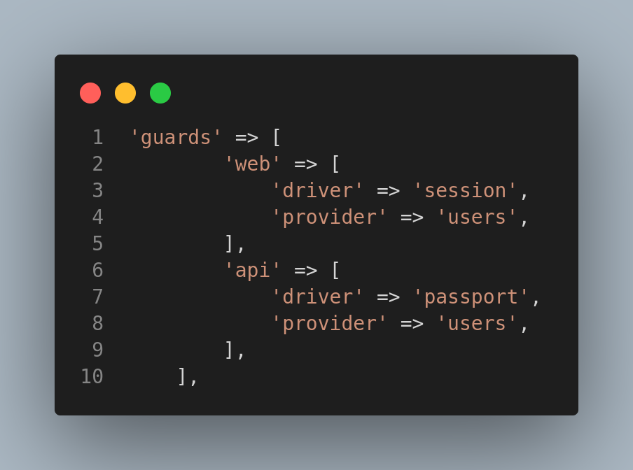 Laravel Passport Auth Guard