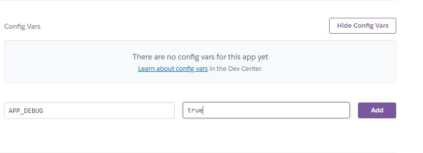 Heroku Config Vars