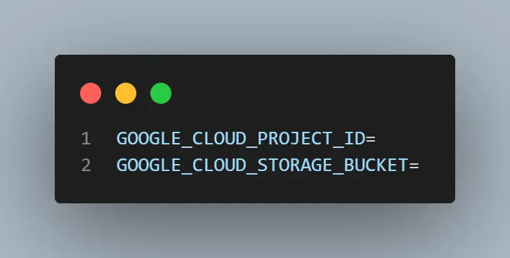 Google Cloud Storage envs